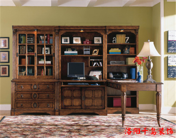 美式書(shū)房裝修效果圖