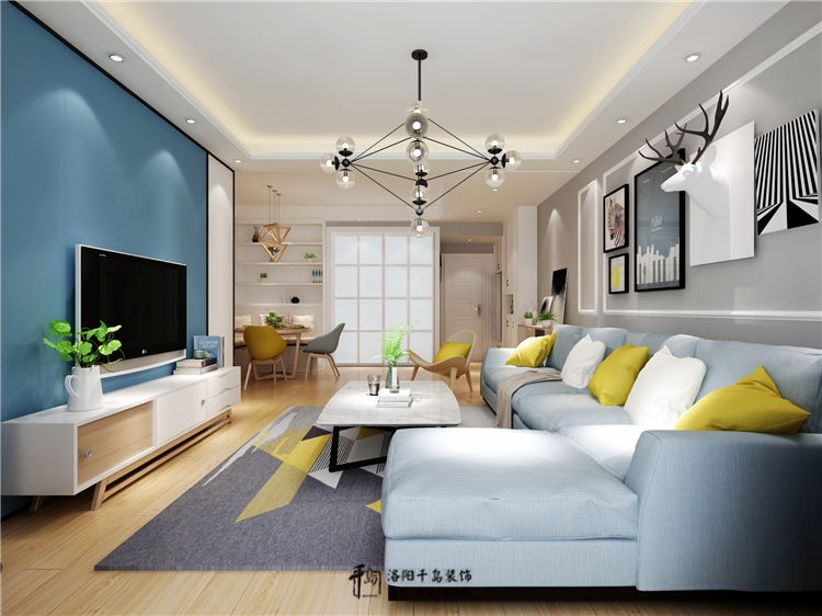 洛陽(yáng)美景嘉園106㎡三居簡(jiǎn)約北歐風(fēng)裝修案例