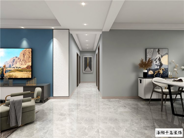 伊水苑現(xiàn)代簡(jiǎn)約過道裝修效果圖