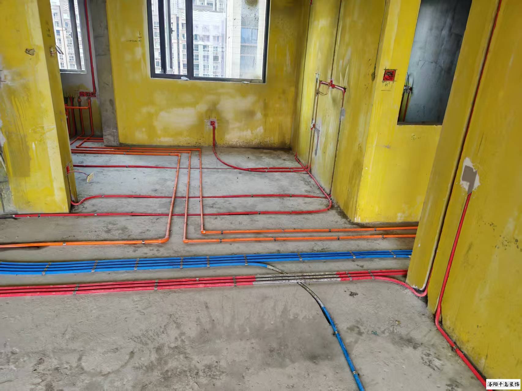 洛陽千島裝飾水電改造施工現(xiàn)場